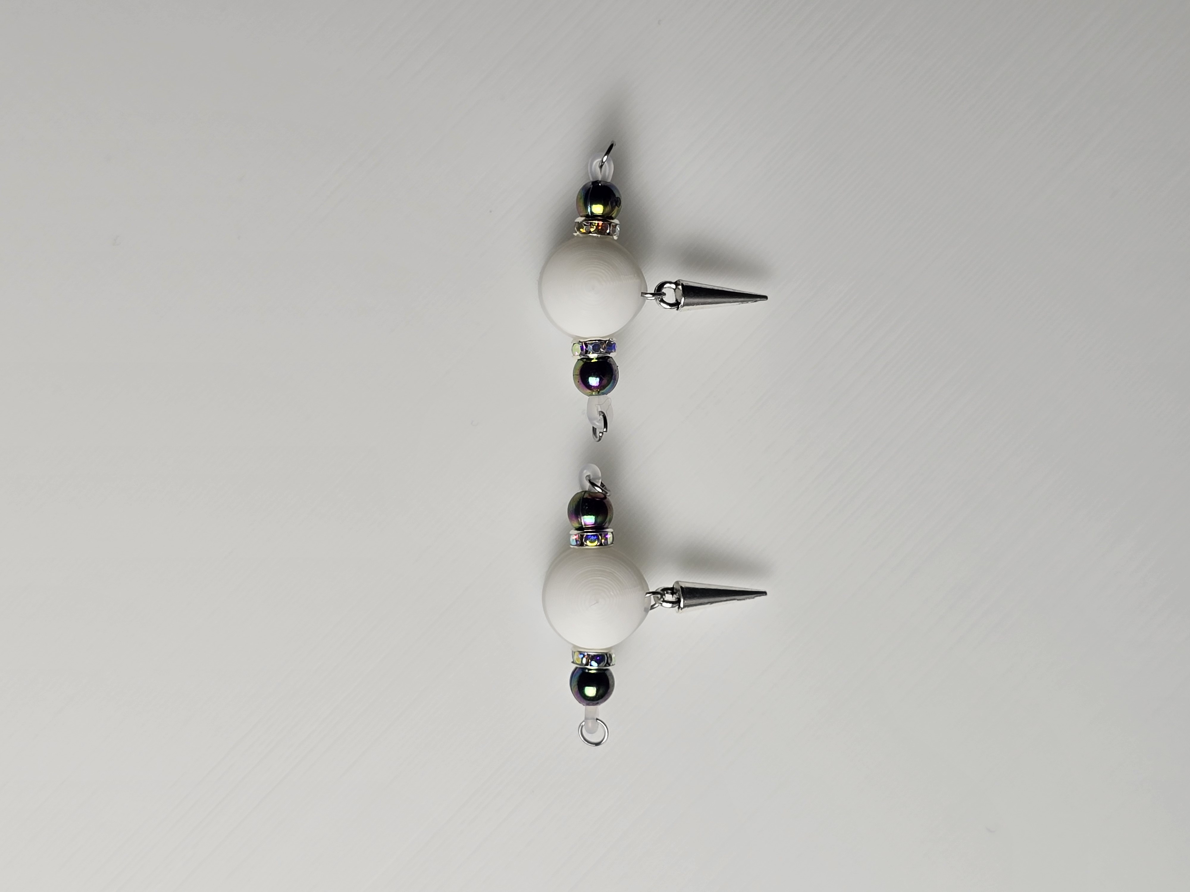 Pair of Stainless Steel with Spike Pendants