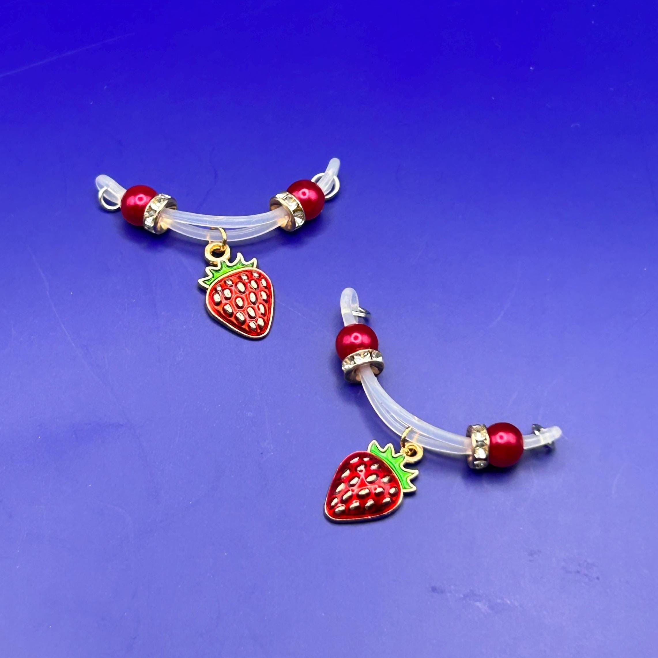 Strawberry Faux Nipple Rings