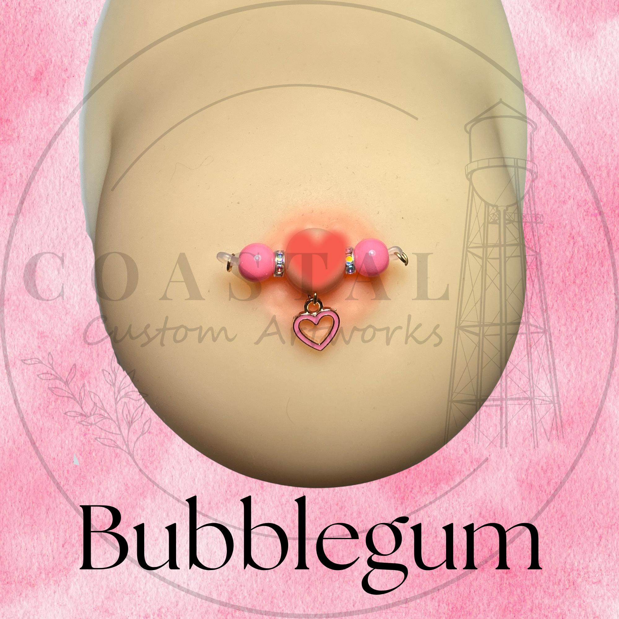 Additional view of Heart Charms Faux Nipple Rings